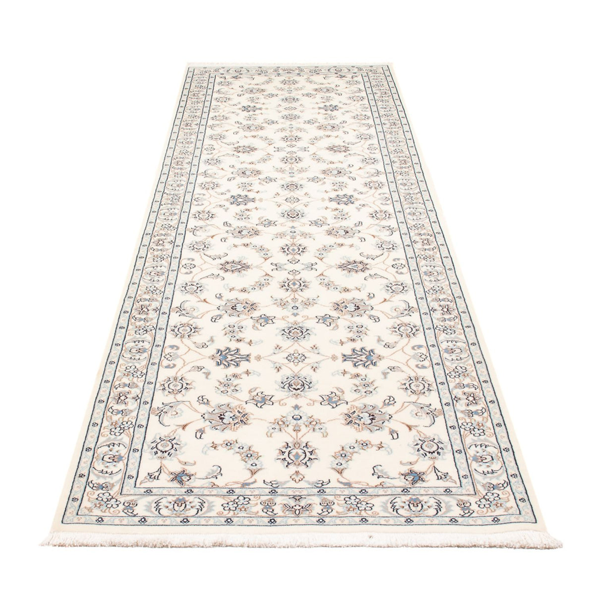 Løber Persisk tæppe - Nain - Premium - 301 x 84 cm - creme