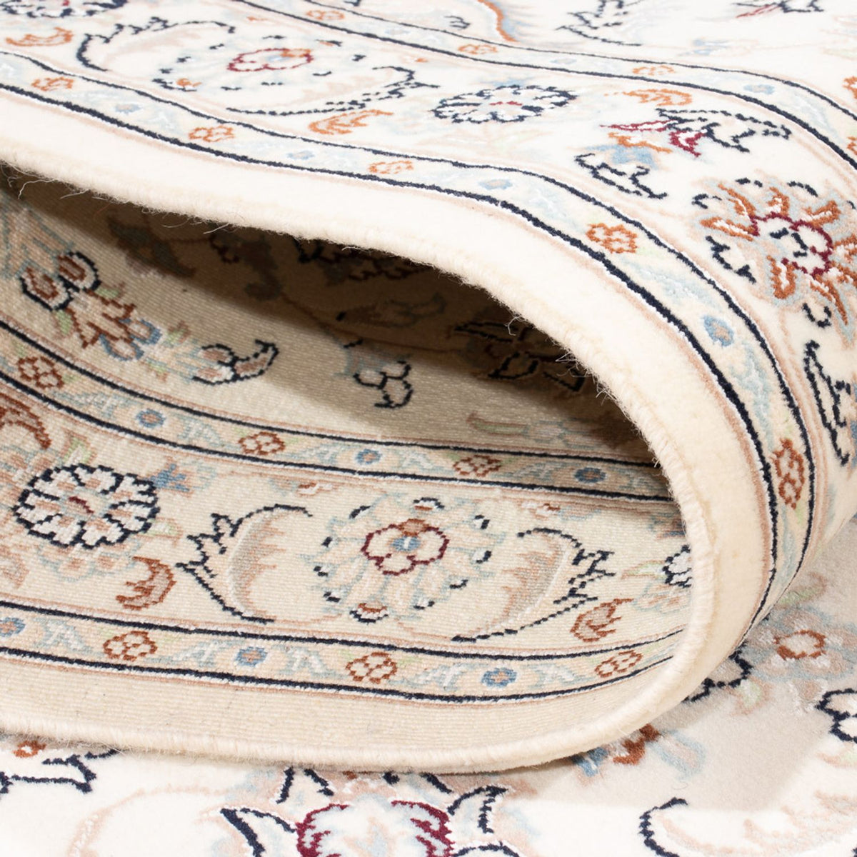Løber Persisk tæppe - Nain - Premium - 410 x 90 cm - creme