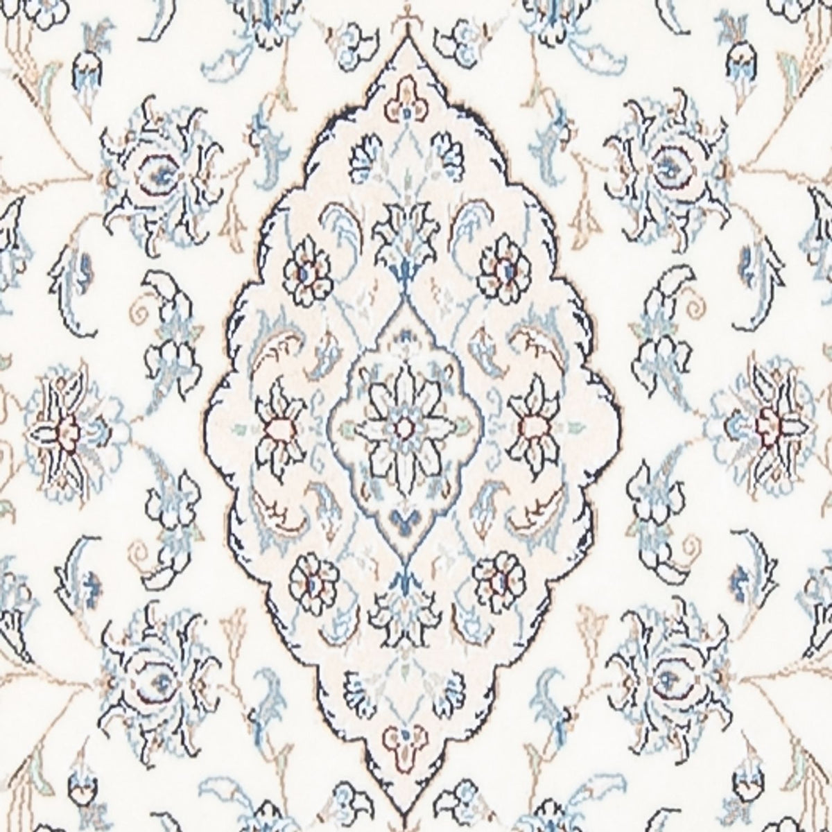 Løber Persisk tæppe - Nain - Premium - 346 x 84 cm - creme