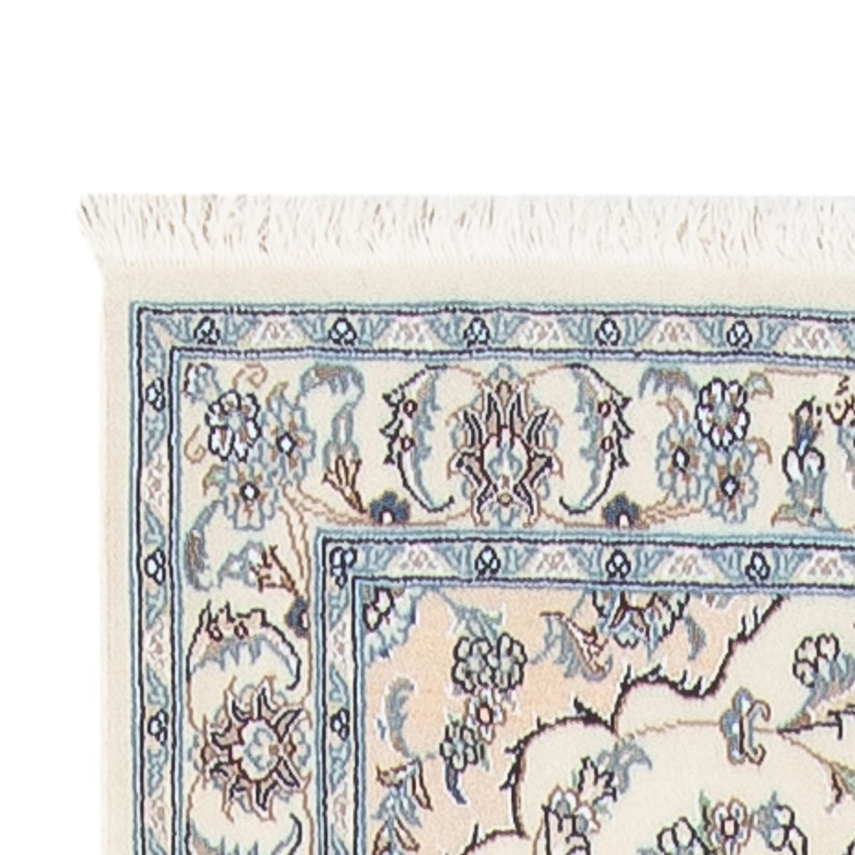 Løber Persisk tæppe - Nain - Premium - 346 x 84 cm - creme