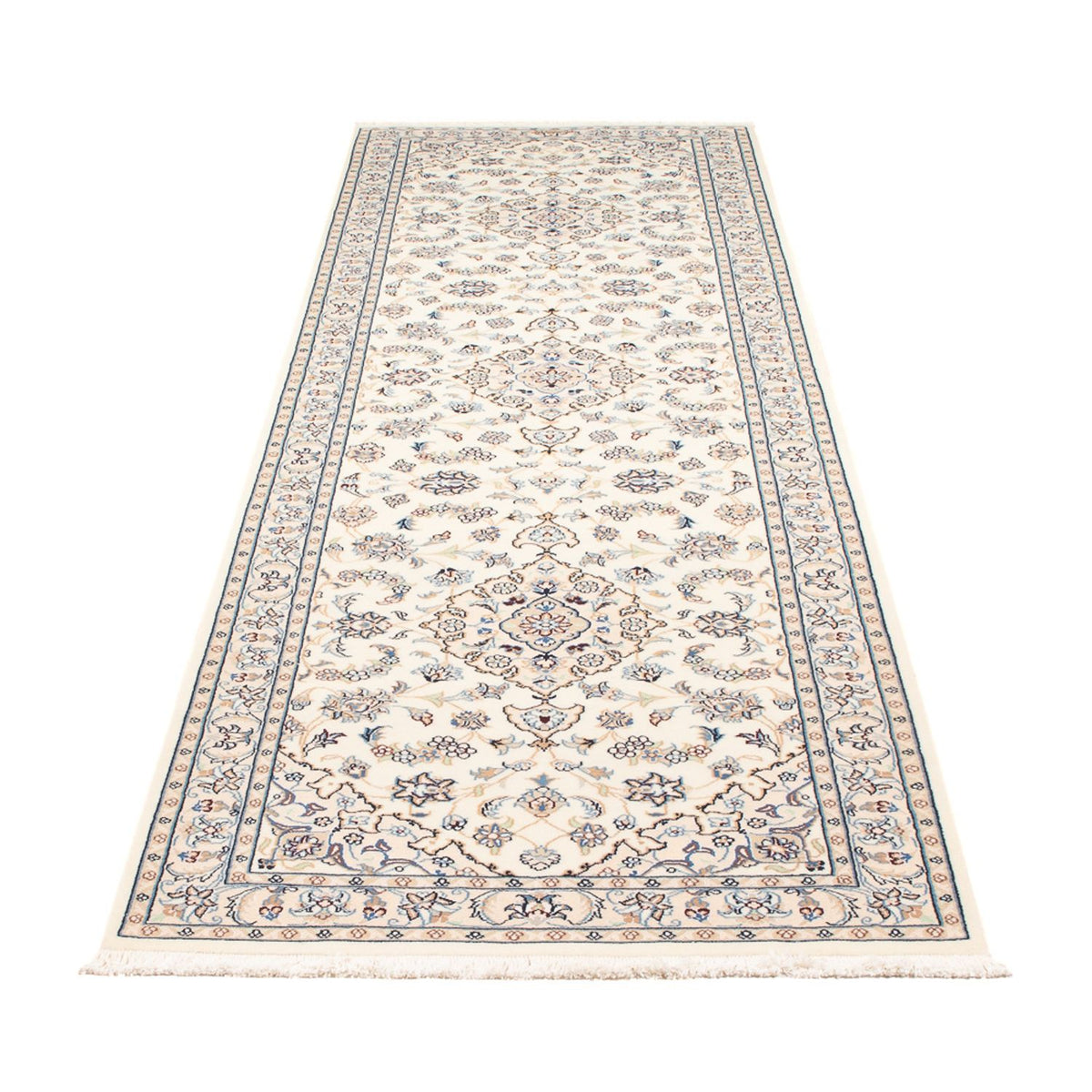 Løber Persisk tæppe - Nain - Premium - 304 x 80 cm - creme
