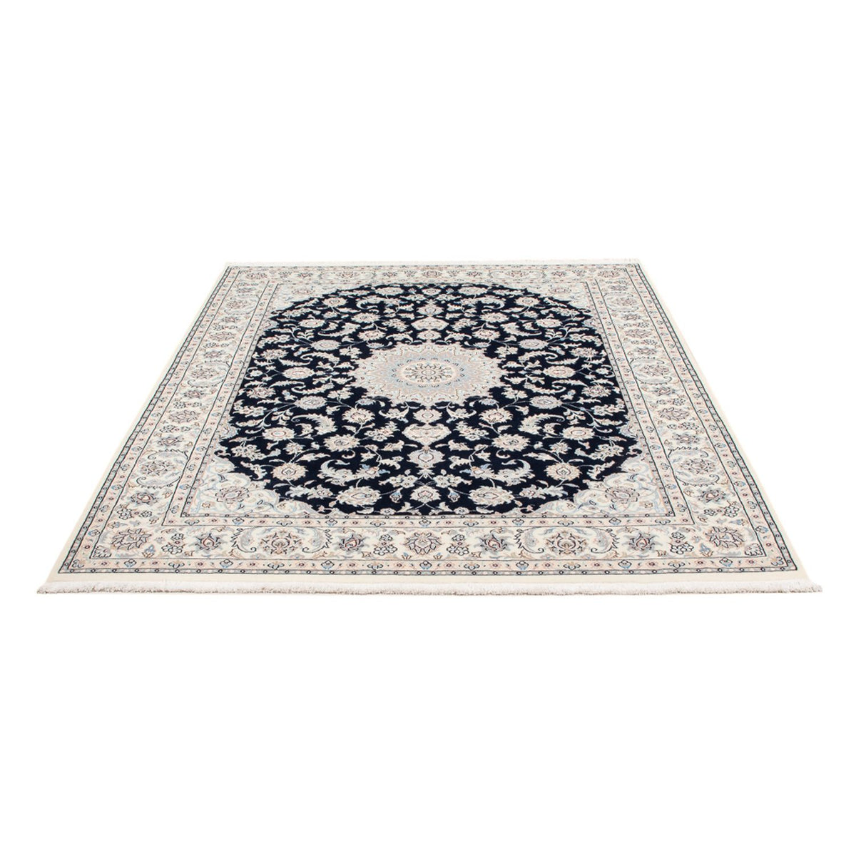 Persisk tæppe - Nain - Premium - 200 x 150 cm - mørkeblå