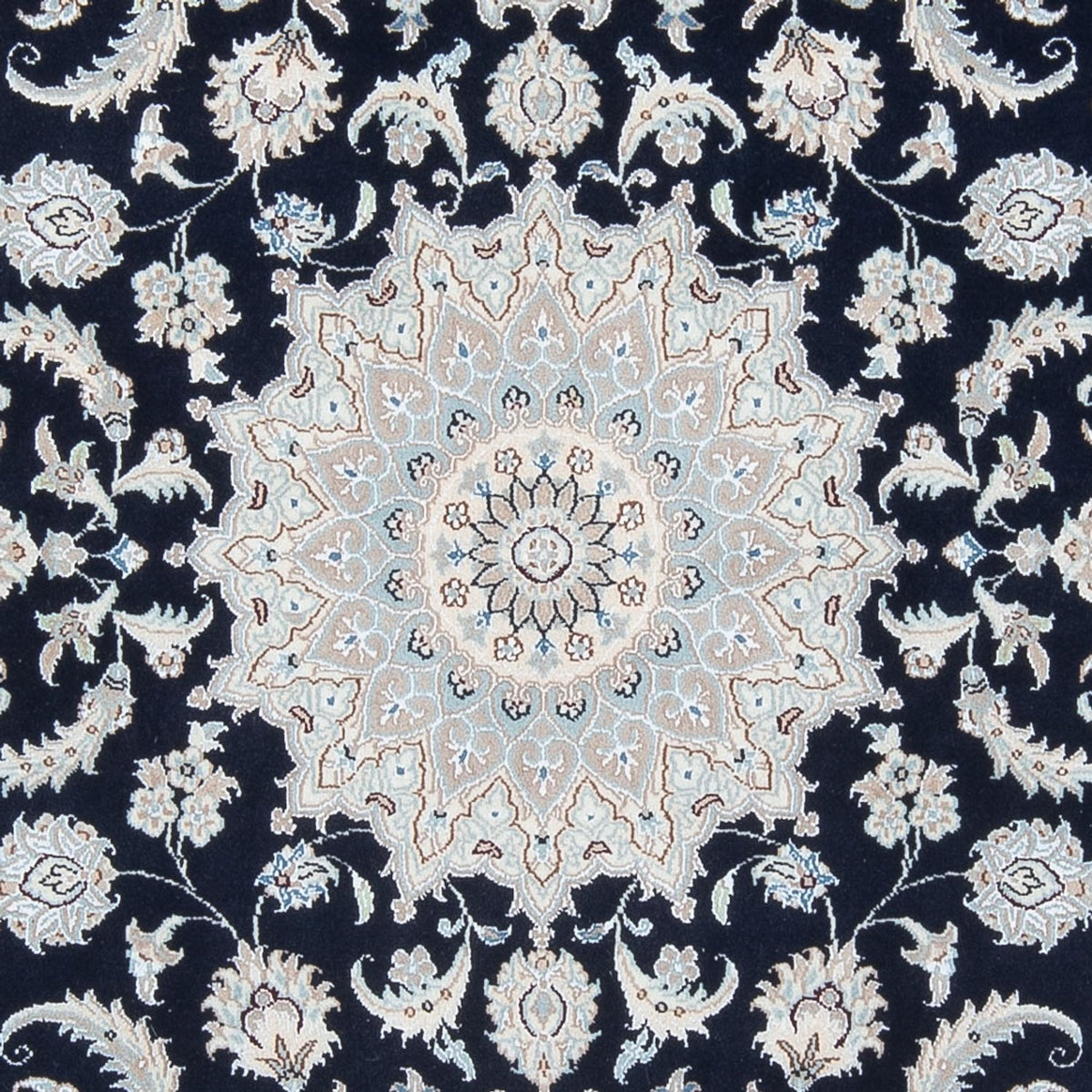 Persisk tæppe - Nain - Premium - 199 x 149 cm - mørkeblå