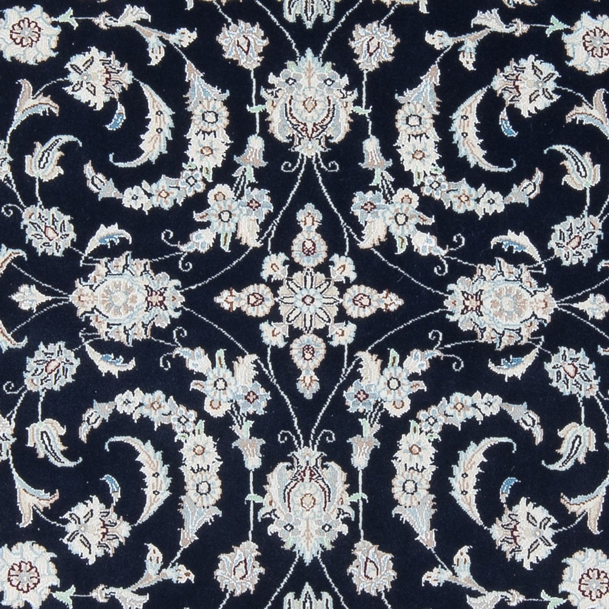 Persisk tæppe - Nain - Premium - 196 x 151 cm - mørkeblå