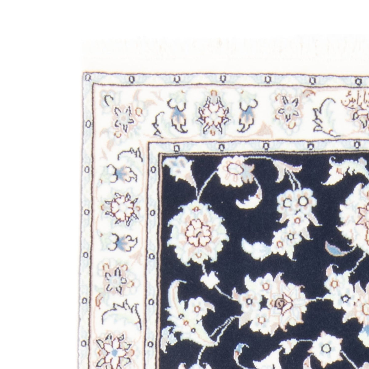 Løber Persisk tæppe - Nain - Royal - 196 x 80 cm - mørkeblå