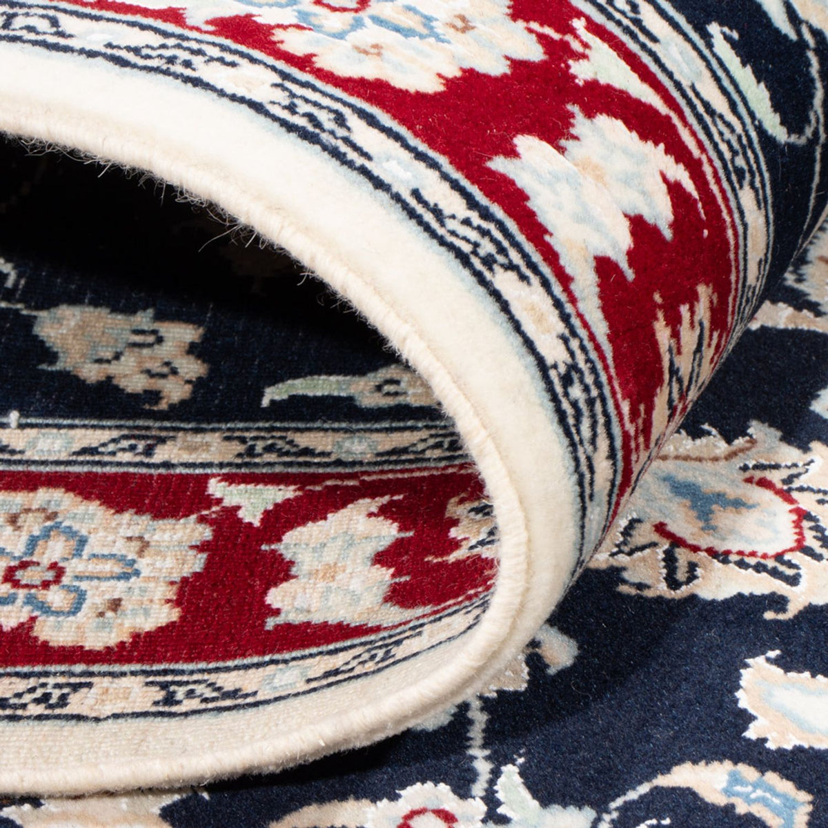 Løber Persisk tæppe - Nain - Royal - 200 x 80 cm - mørkeblå