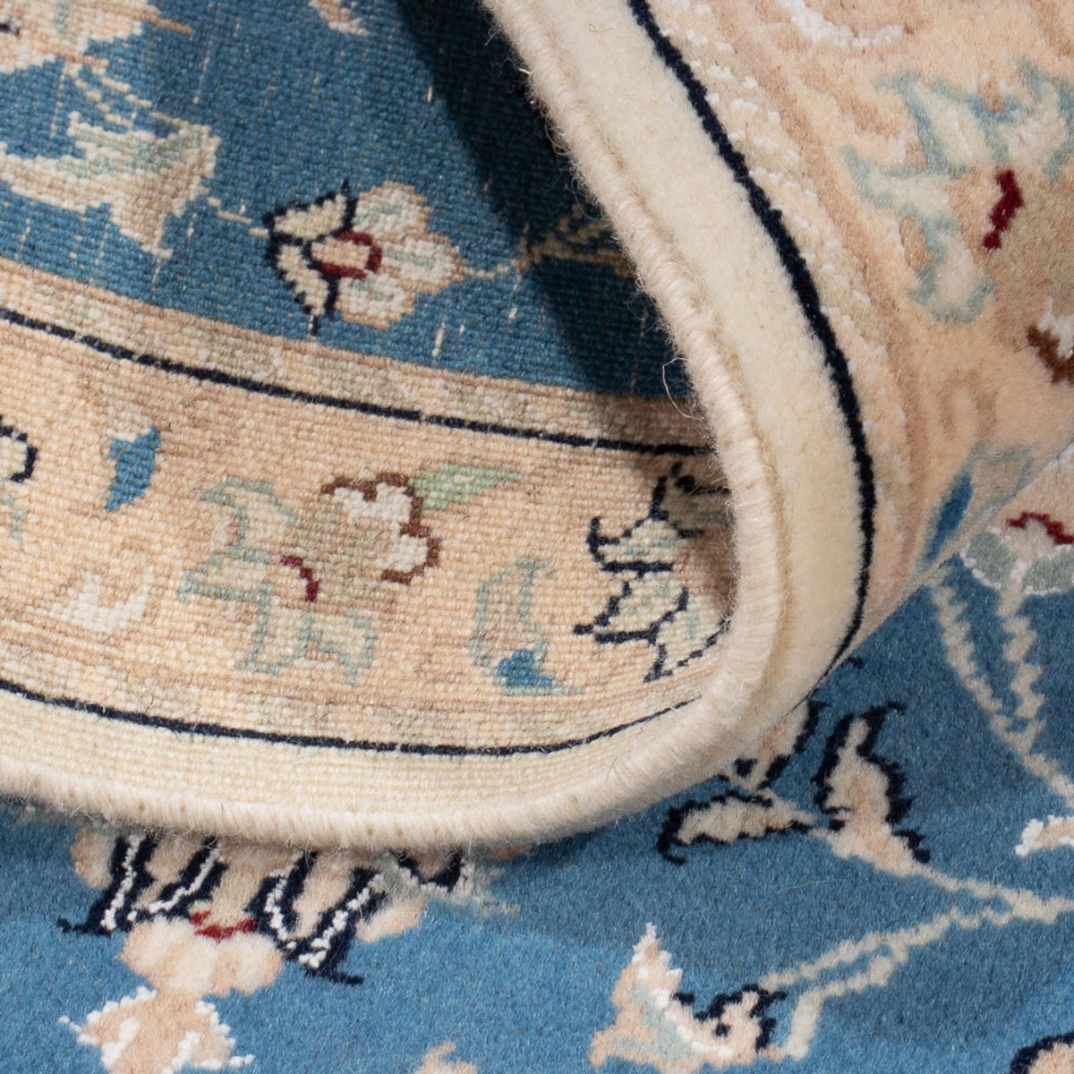 Persisk tæppe - Nain - 88 x 59 cm - blå