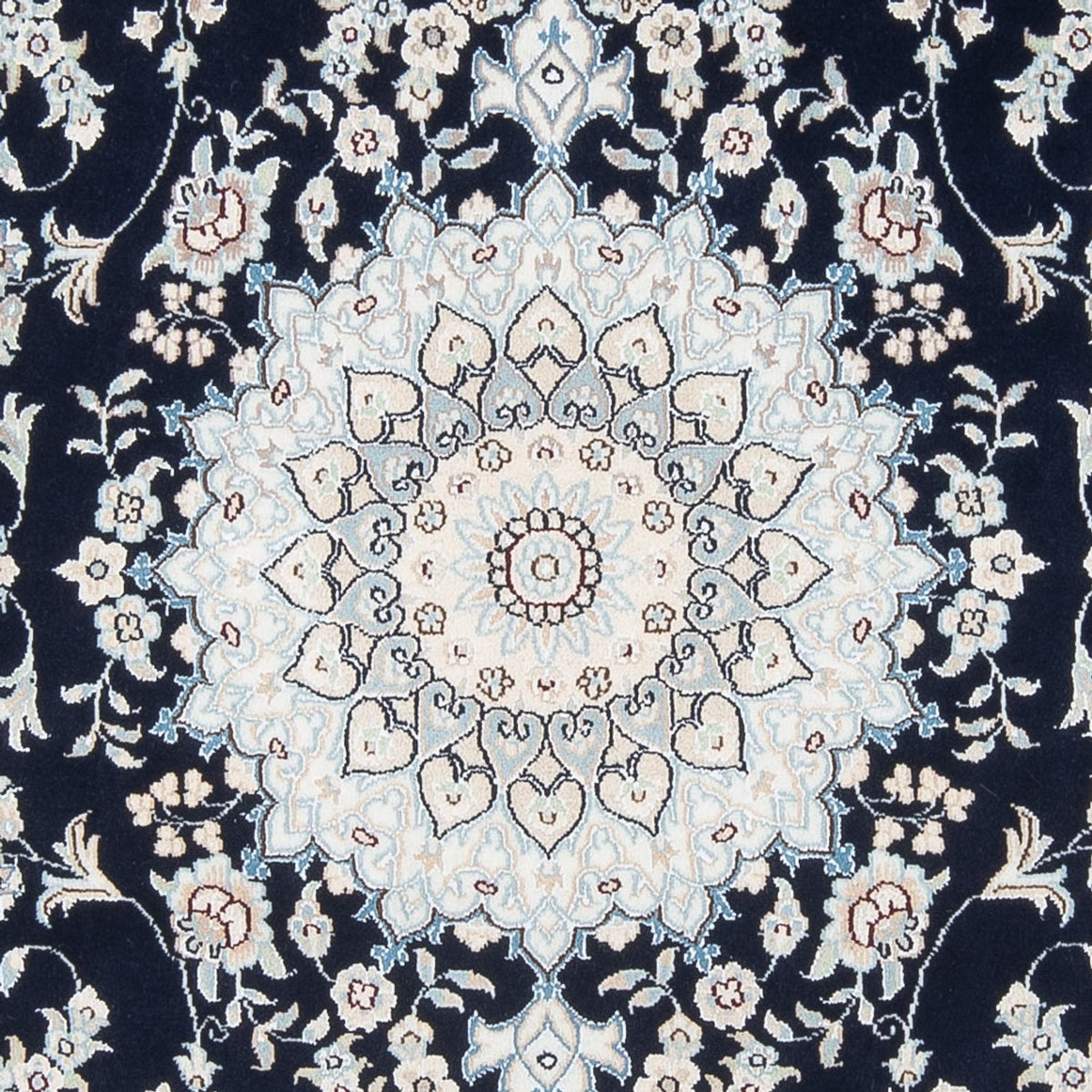 Persisk tæppe - Nain - Premium - 199 x 150 cm - mørkeblå