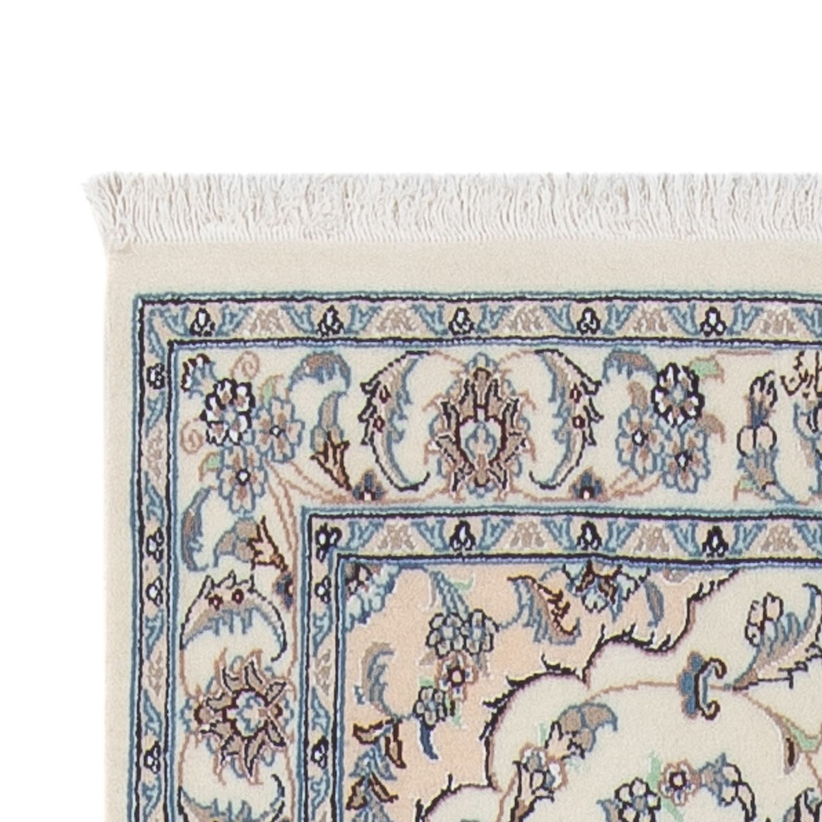 Løber Persisk tæppe - Nain - Premium - 343 x 84 cm - creme