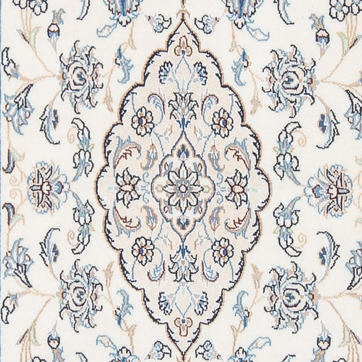 Løber Persisk tæppe - Nain - Premium - 345 x 84 cm - creme