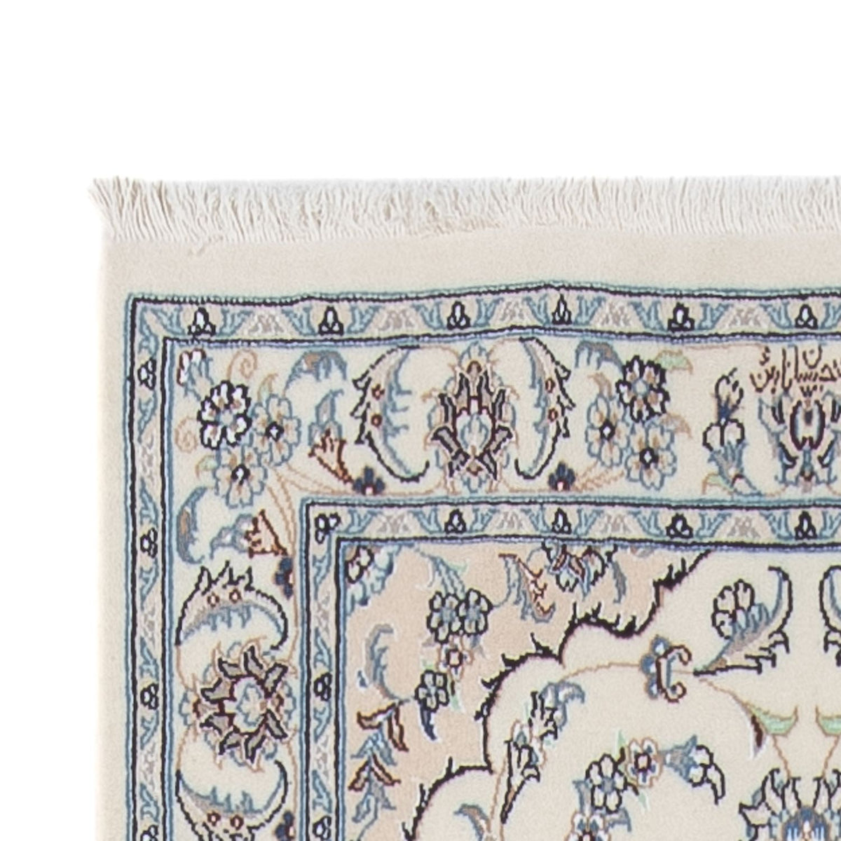 Løber Persisk tæppe - Nain - Premium - 345 x 84 cm - creme