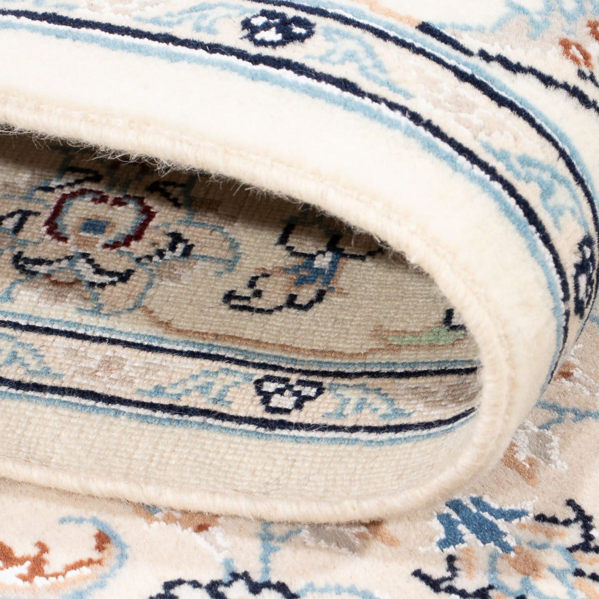 Løber Persisk tæppe - Nain - Premium - 345 x 84 cm - creme