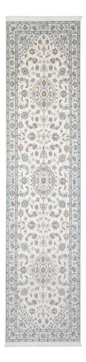 Løber Persisk tæppe - Nain - Premium - 308 x 80 cm - creme