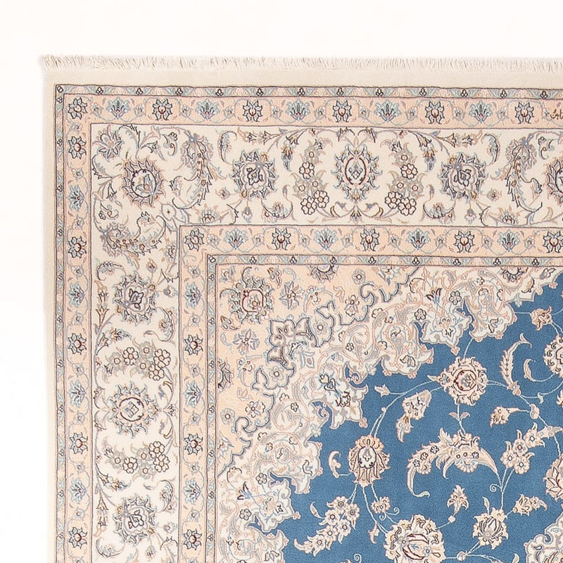 Persisk tæppe - Nain - Premium - 348 x 245 cm - lyseblå