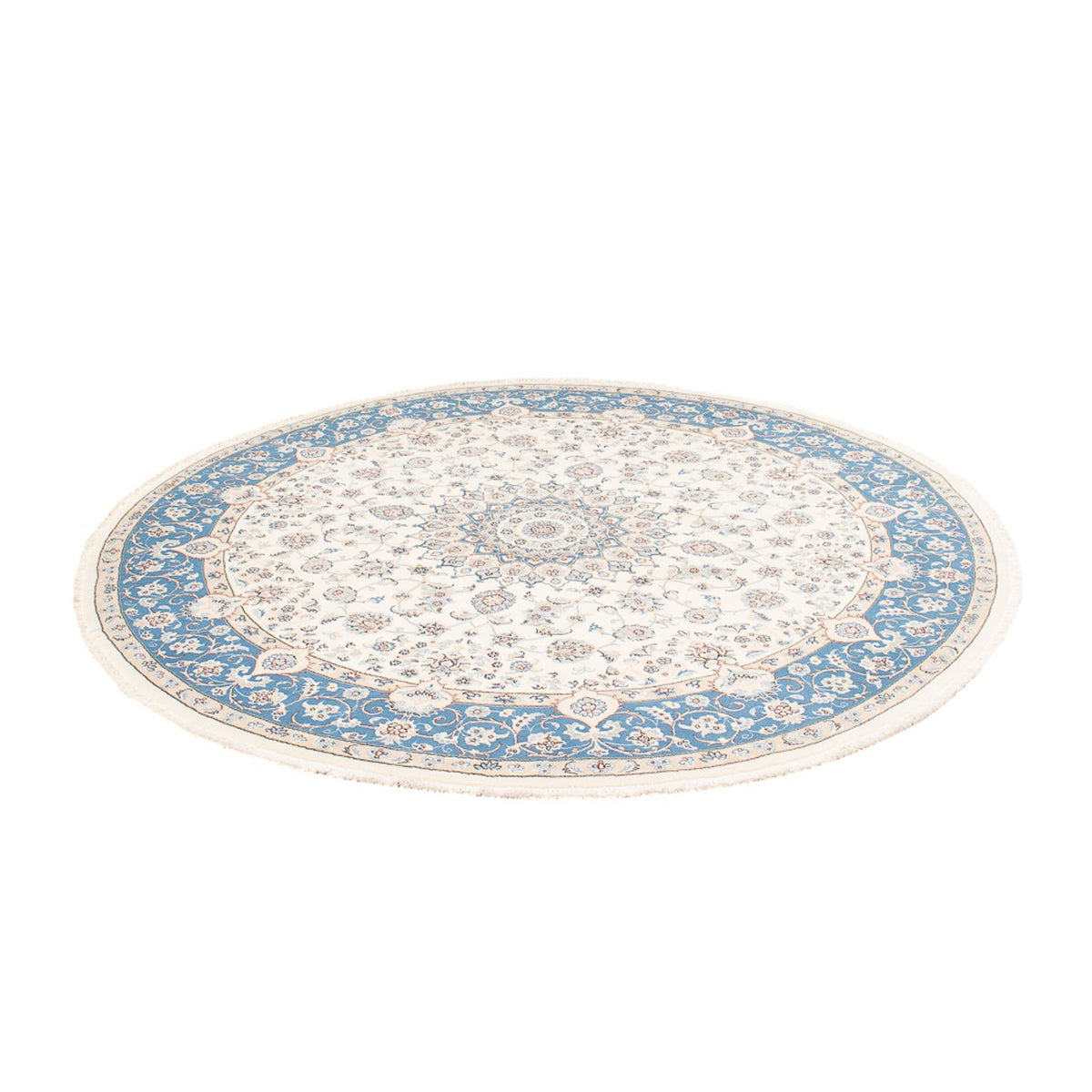 Persisk tæppe - Nain rundt  - 197 x 196 cm - creme