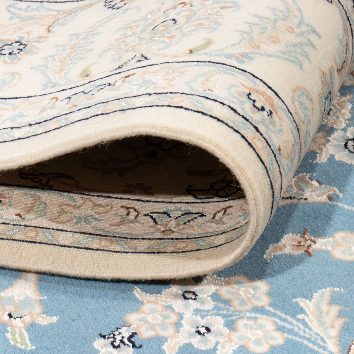 Persisk tæppe - Nain - 251 x 168 cm - blå