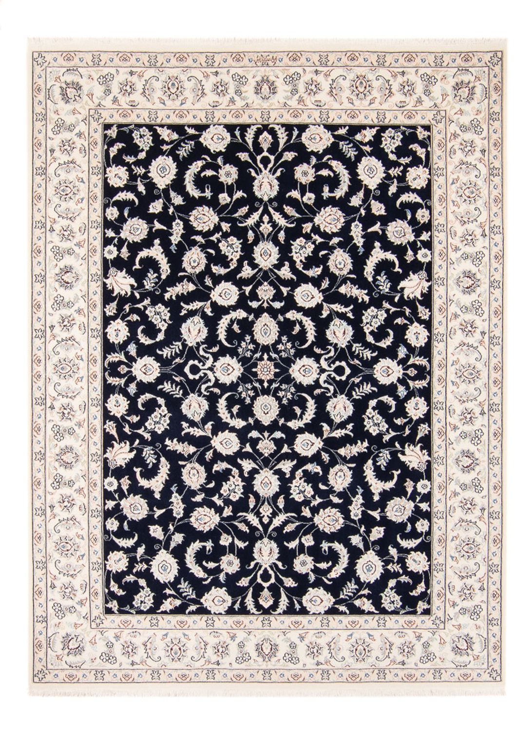 Persisk tæppe - Nain - 235 x 171 cm - mørkeblå