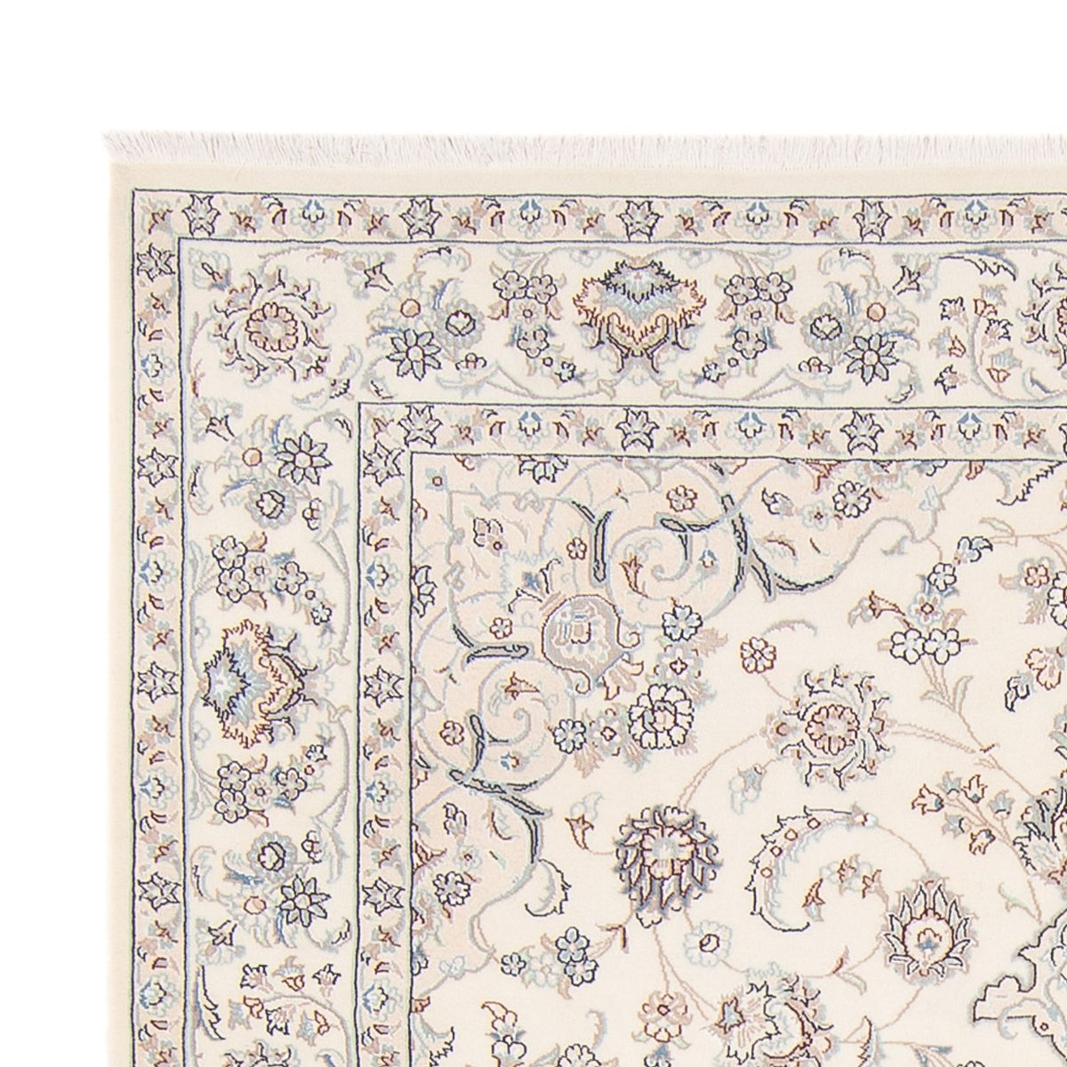 Persisk tæppe - Nain - 250 x 168 cm - creme
