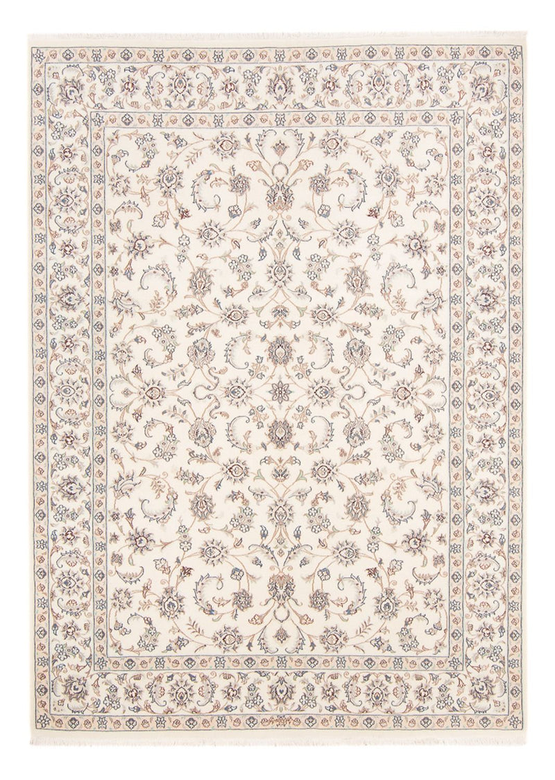 Persisk tæppe - Nain - 242 x 171 cm - creme