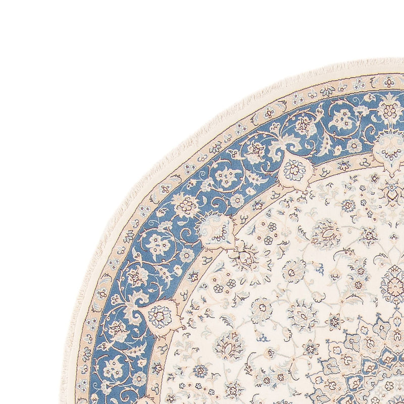 Persisk tæppe - Nain rundt  - 200 x 200 cm - creme