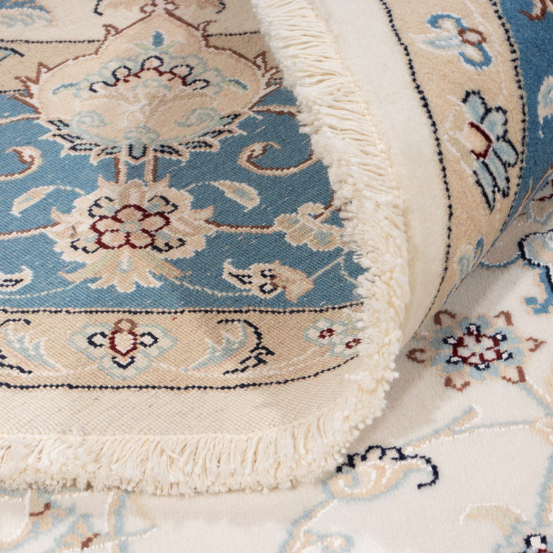 Persisk tæppe - Nain rundt  - 200 x 200 cm - creme