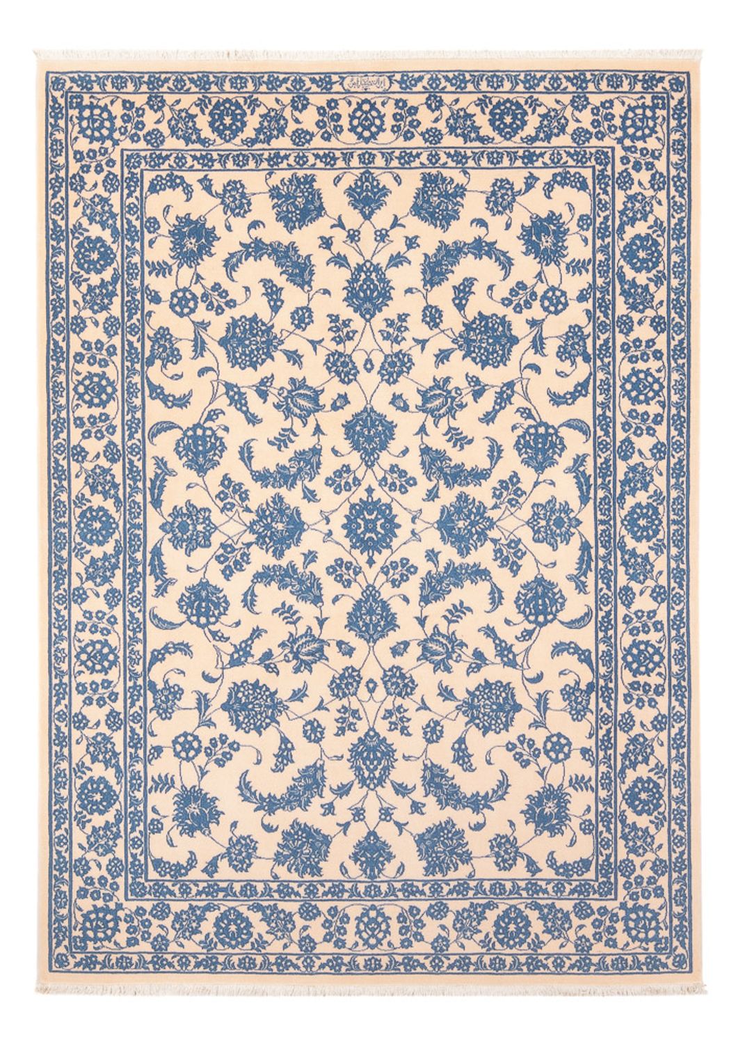 Persisk tæppe - Nain - Premium - 200 x 150 cm - lys beige
