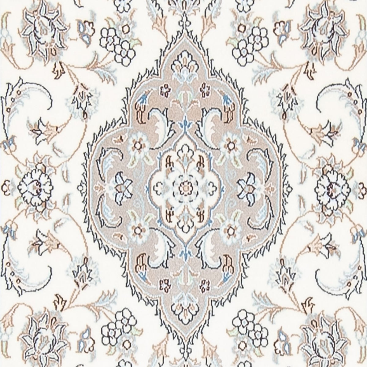 Løber Persisk tæppe - Nain - Premium - 398 x 88 cm - creme