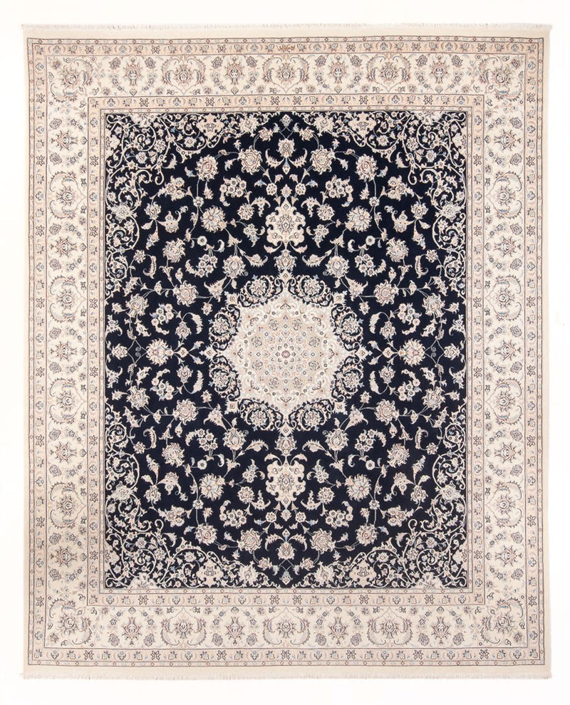 Persisk tæppe - Nain - Premium - 305 x 248 cm - mørkeblå