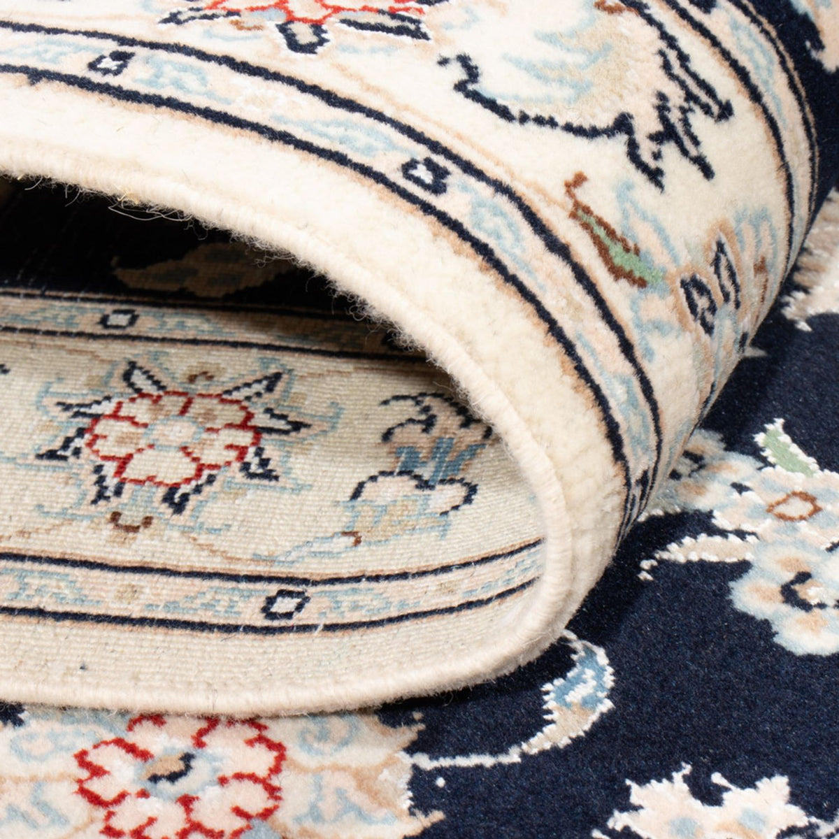 Løber Persisk tæppe - Nain - Royal - 203 x 80 cm - mørkeblå