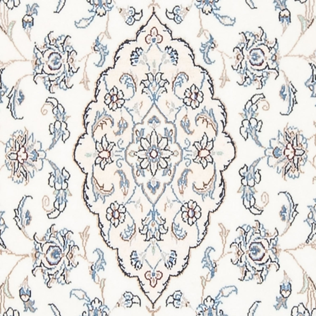 Løber Persisk tæppe - Nain - Premium - 340 x 84 cm - creme