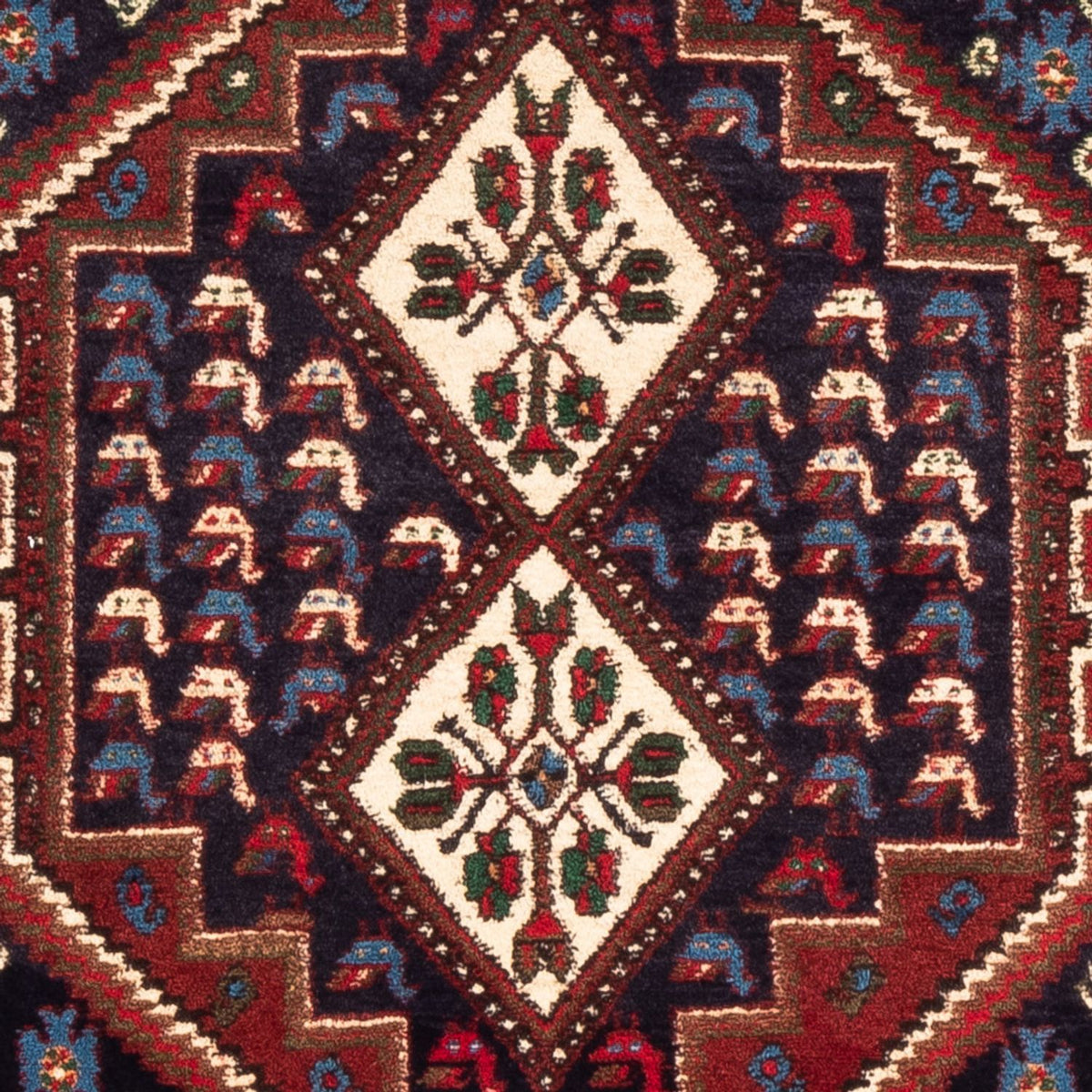 Persisk tæppe - Nomadisk - 150 x 97 cm - mørkeblå