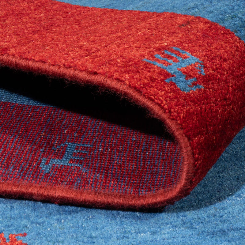 Gabbeh-tæppe - Persisk - 192 x 142 cm - flerfarvet