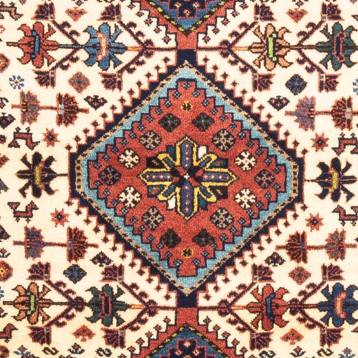 Persisk tæppe - Nomadisk - 130 x 82 cm - creme