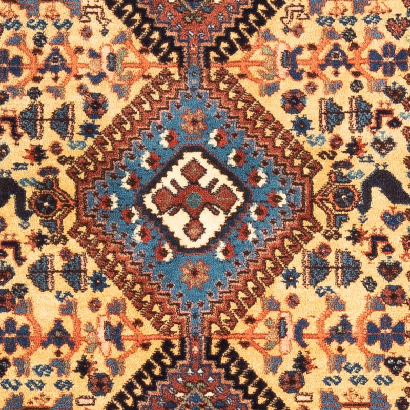 Persisk tæppe - Nomadisk - 132 x 87 cm - gul