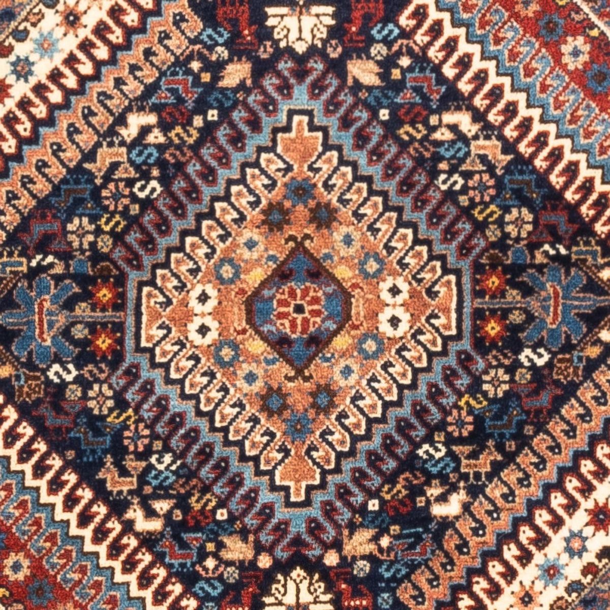 Persisk tæppe - Nomadisk - 128 x 85 cm - mørkeblå