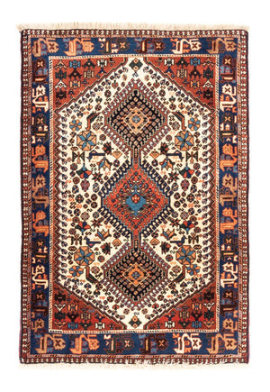 Persisk tæppe - Nomadisk - 123 x 86 cm - creme