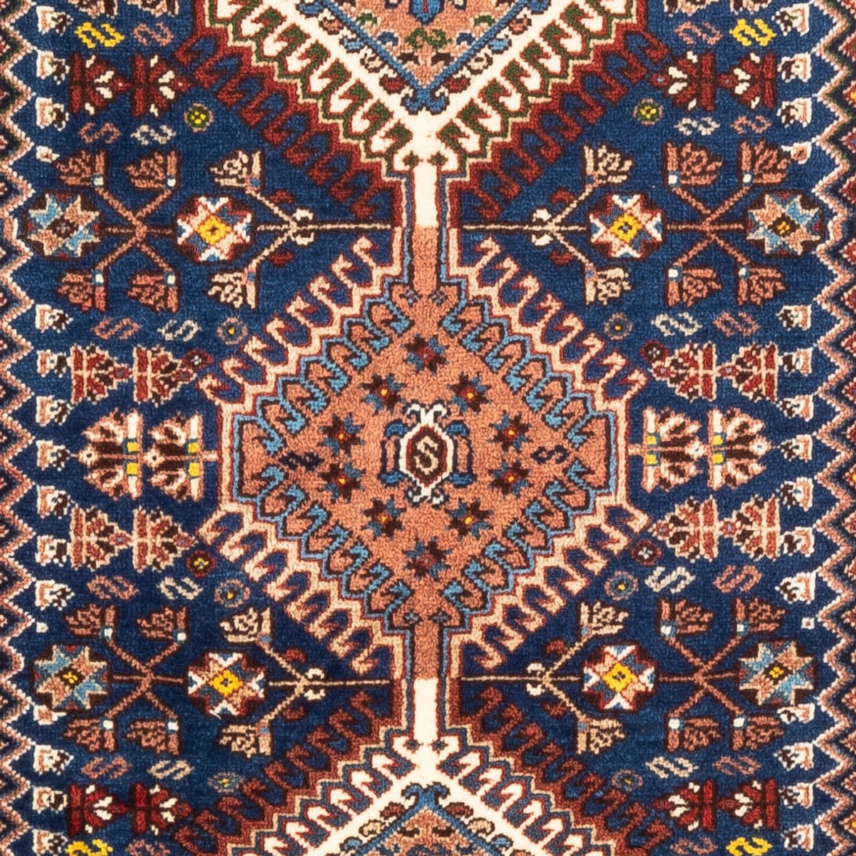 Persisk tæppe - Nomadisk - 133 x 82 cm - mørkeblå