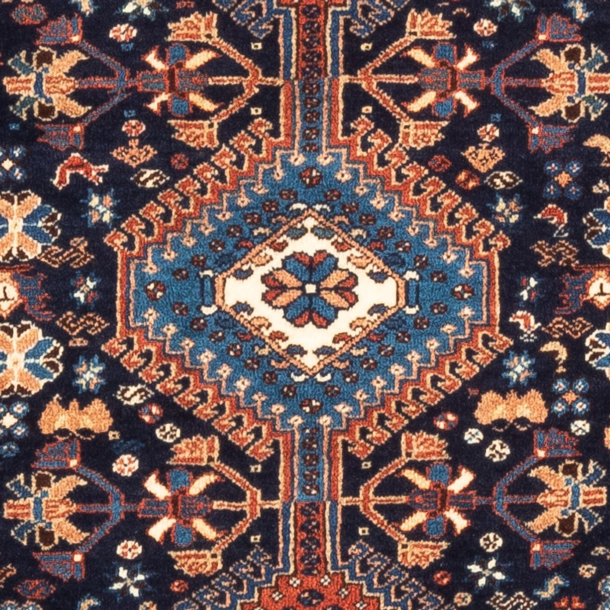 Persisk tæppe - Nomadisk - 125 x 83 cm - mørkeblå