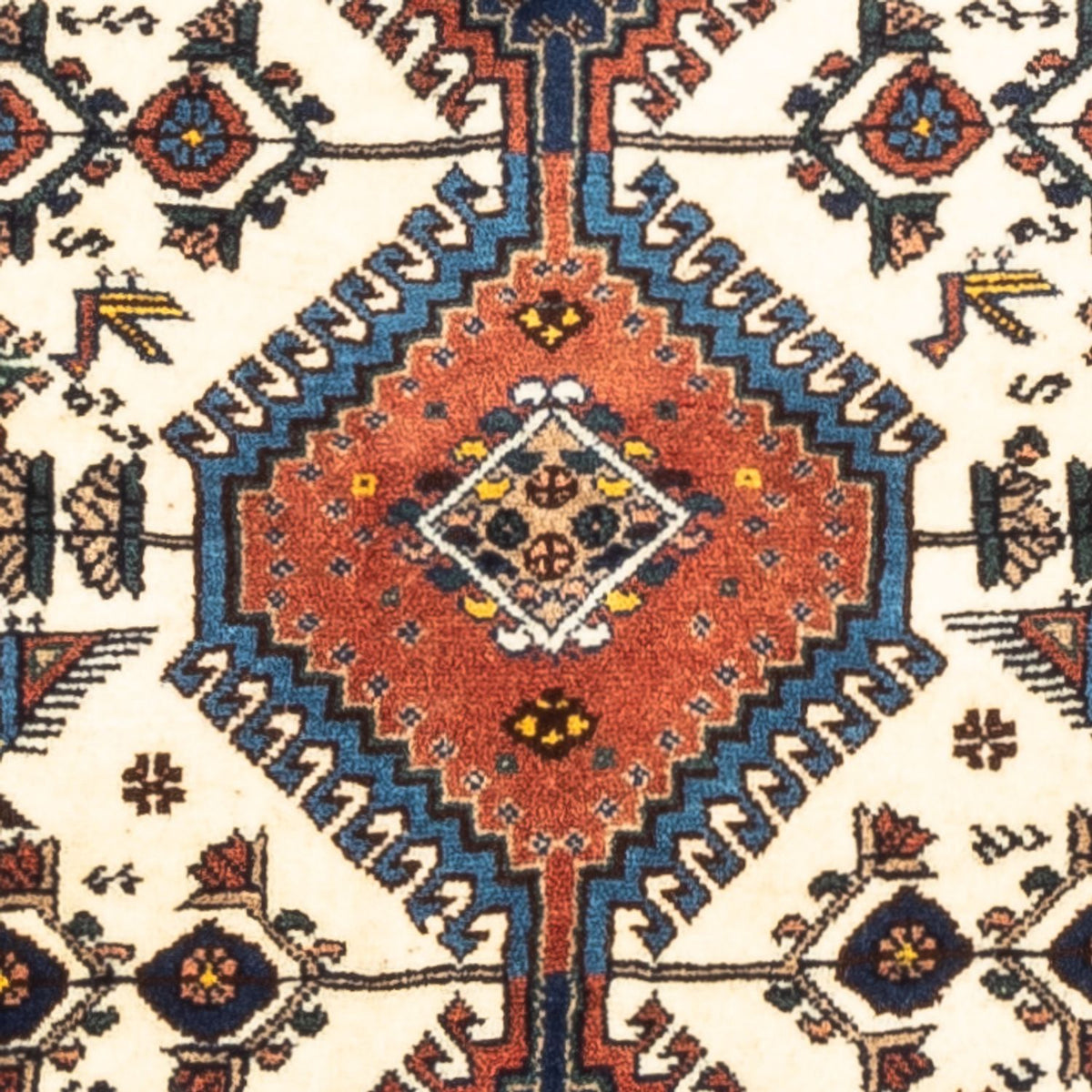 Persisk tæppe - Nomadisk - 130 x 80 cm - creme