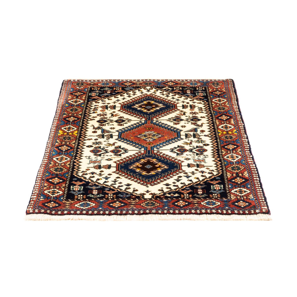Persisk tæppe - Nomadisk - 130 x 80 cm - creme