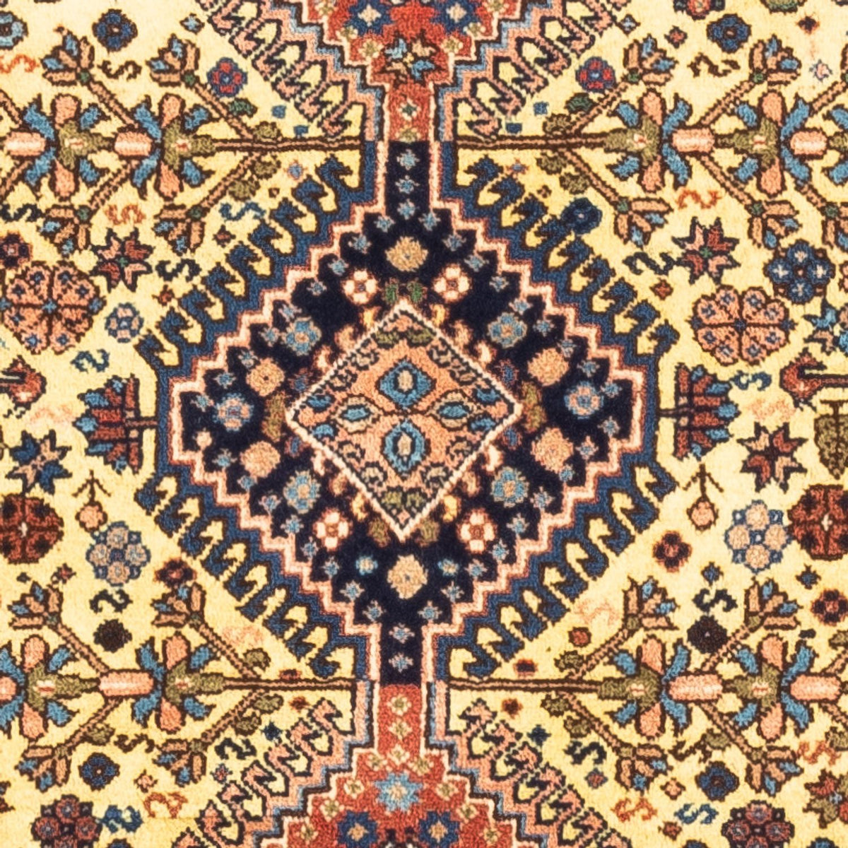 Persisk tæppe - Nomadisk - 130 x 85 cm - gul