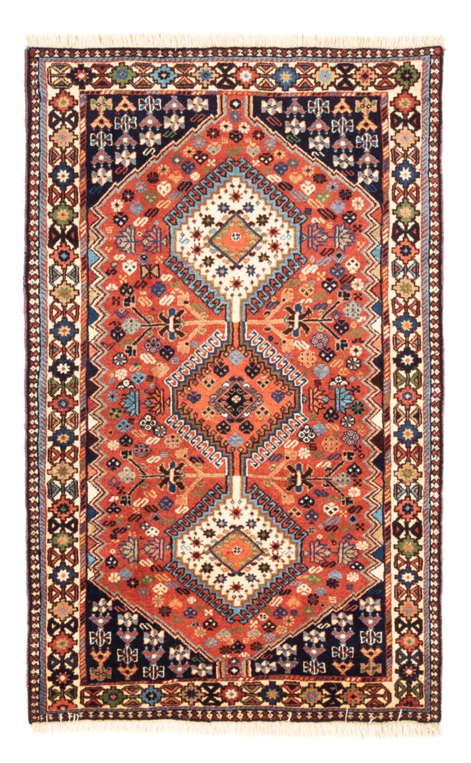 Persisk tæppe - Nomadisk - 130 x 82 cm - rød