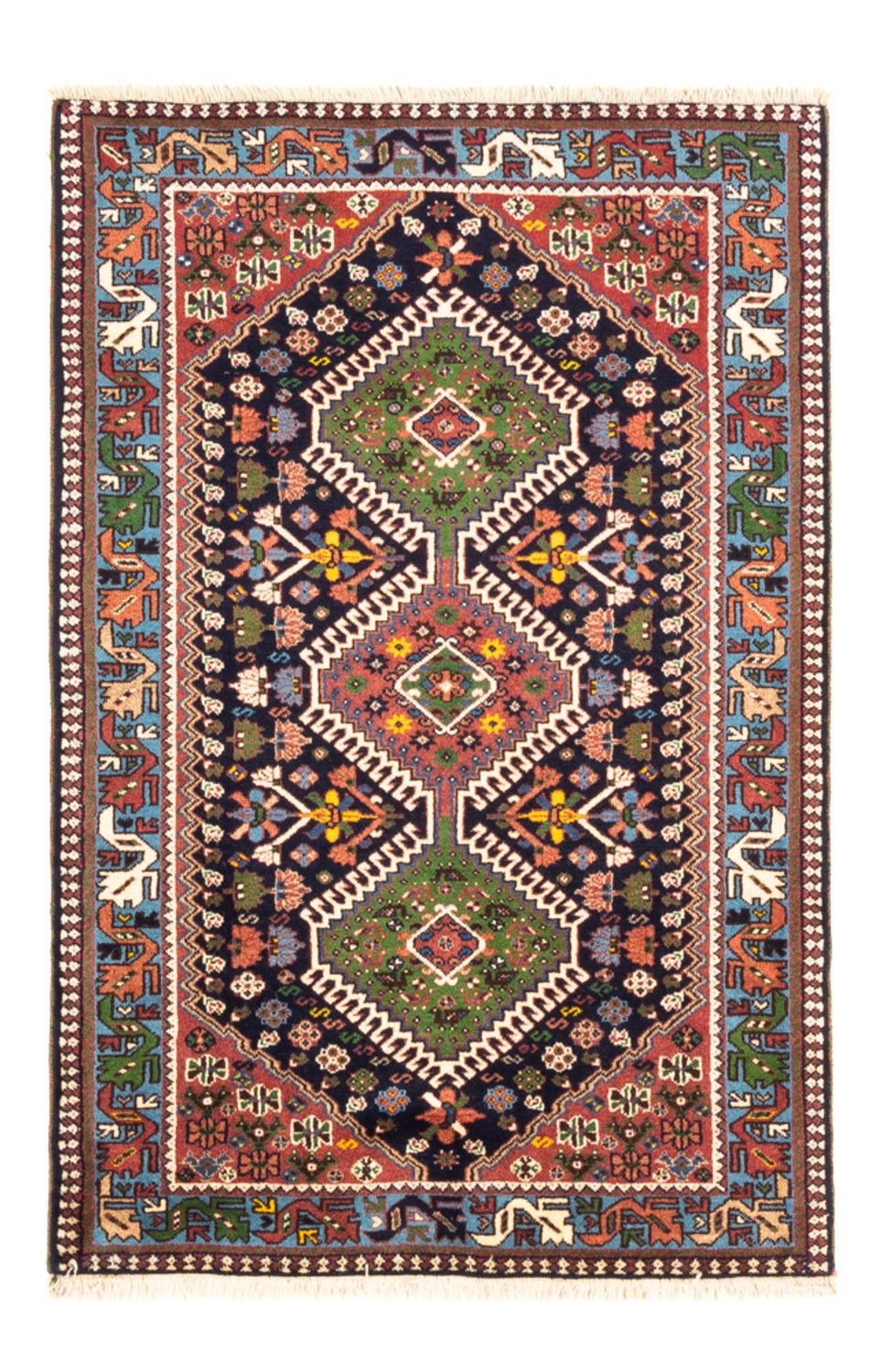Persisk tæppe - Nomadisk - 128 x 82 cm - grøn