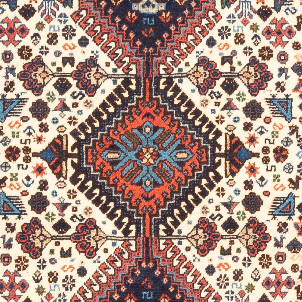 Persisk tæppe - Nomadisk - 128 x 83 cm - creme