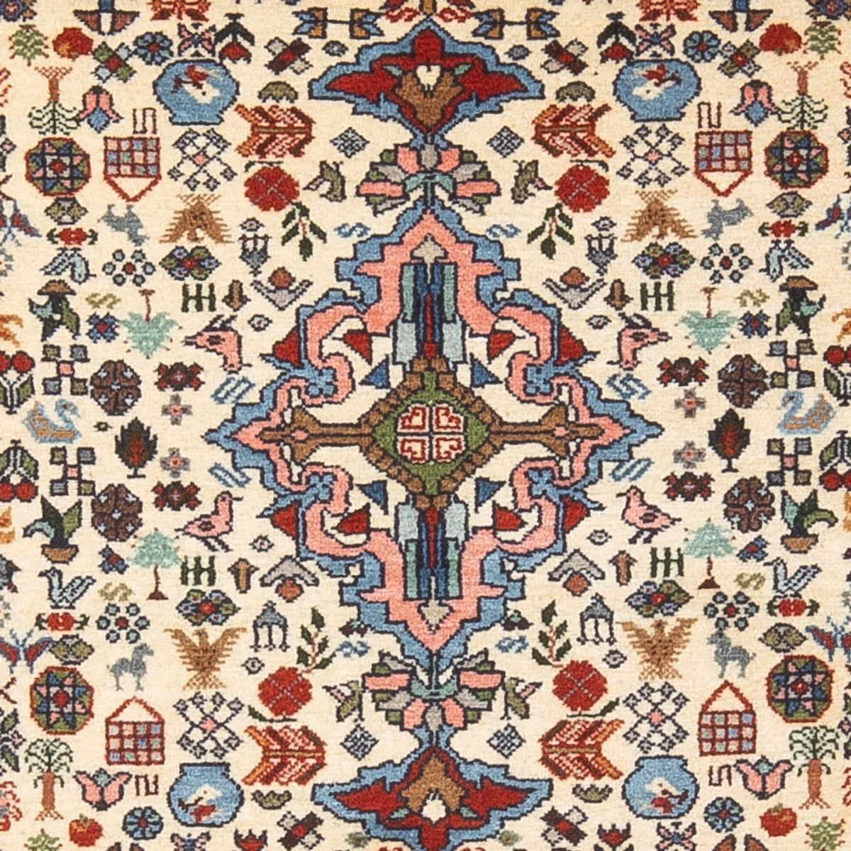 Persisk tæppe - Nomadisk - 156 x 97 cm - creme