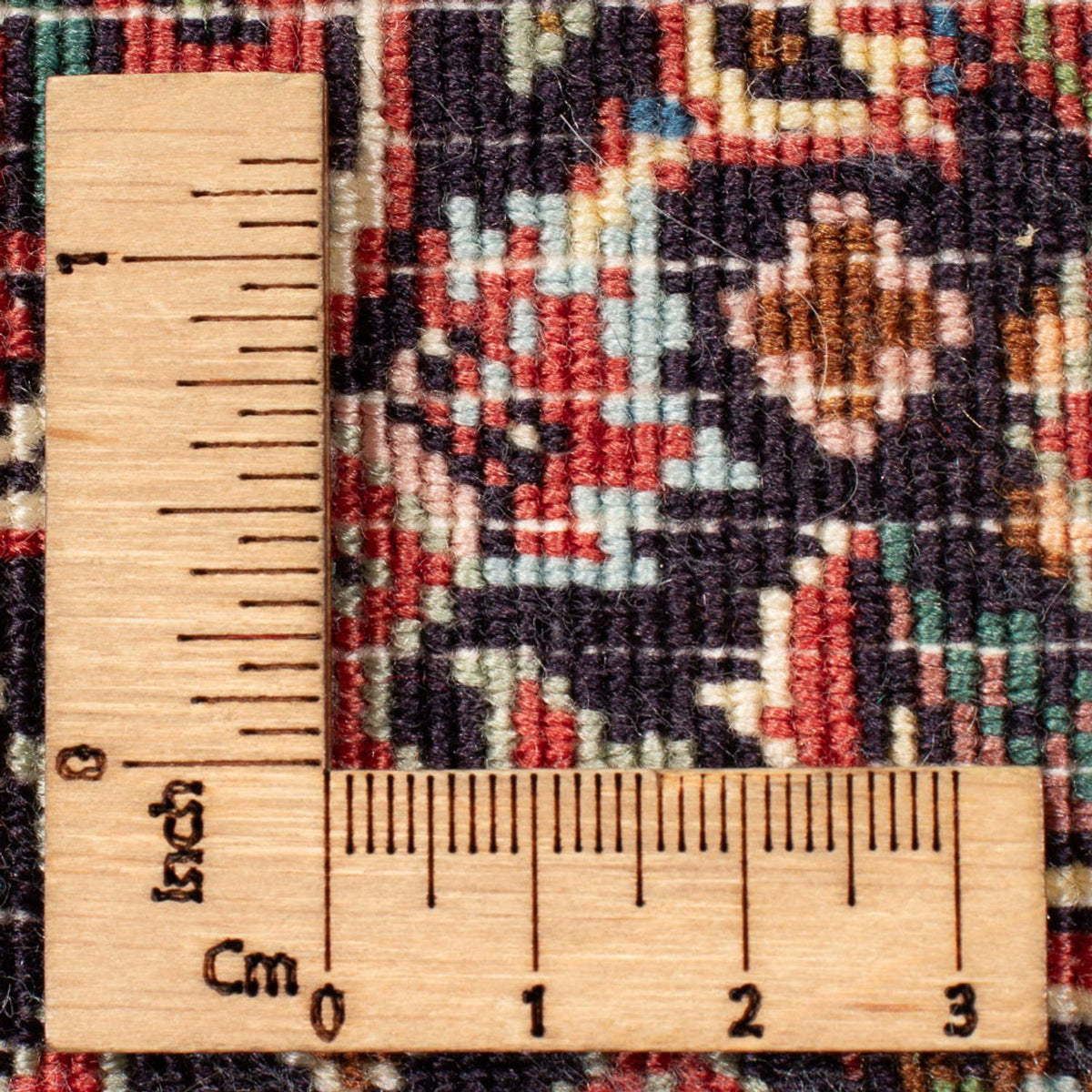 Persisk tæppe - Bijar - Royal - 67 x 50 cm - mørkeblå