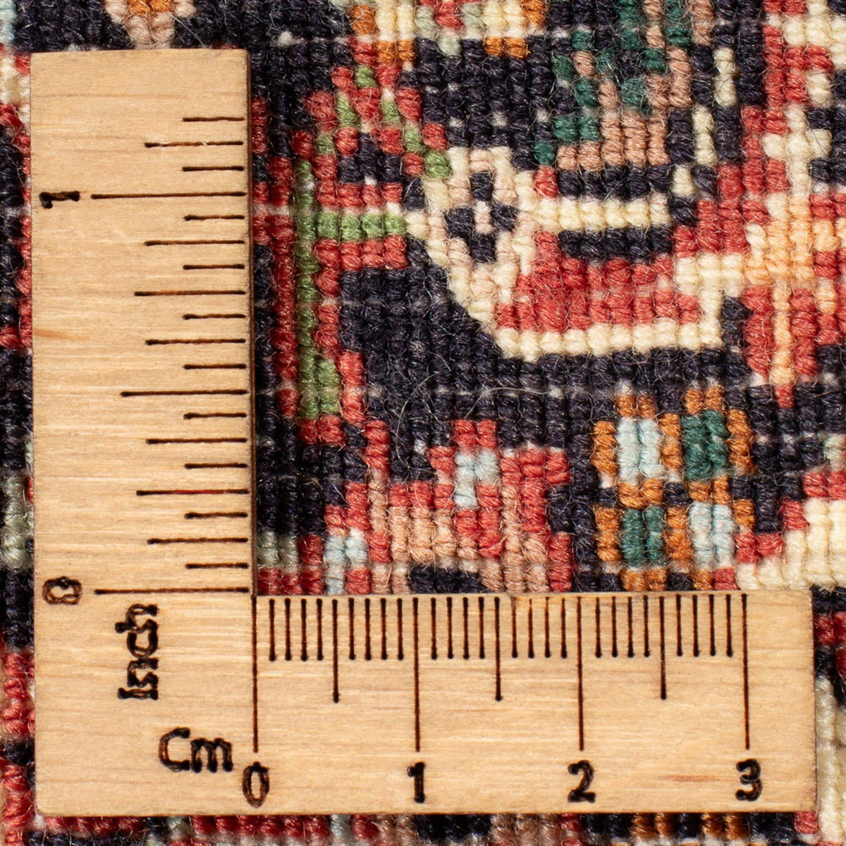 Persisk tæppe - Bijar - Royal - 72 x 50 cm - mørkeblå