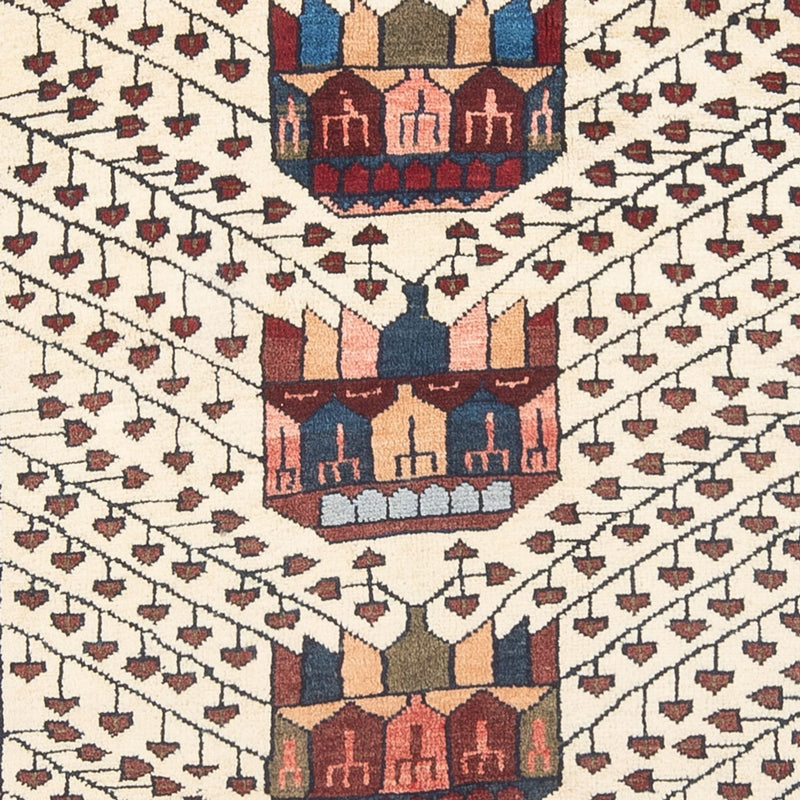 Persisk tæppe - Nomadisk - 206 x 124 cm - creme