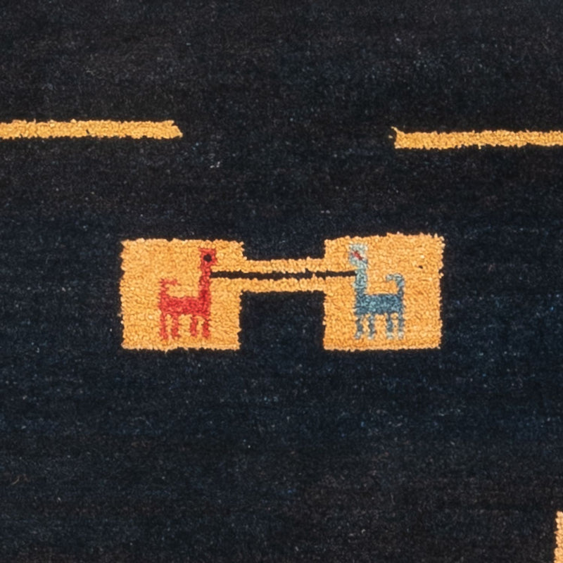 Gabbeh-tæppe - Persisk - 113 x 85 cm - flerfarvet