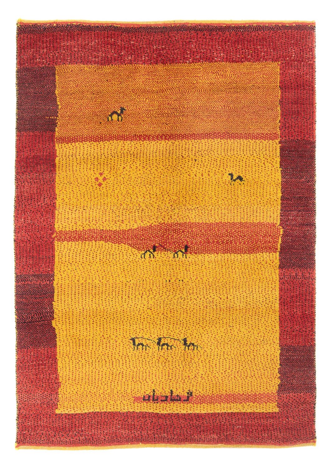 Gabbeh-tæppe - Persisk - 170 x 124 cm - flerfarvet
